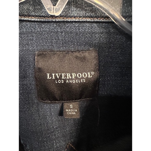 Liverpool Los Angeles Denim Jacket Classic Jean Jacket‎ Dark Wash S - Picture 2 of 6